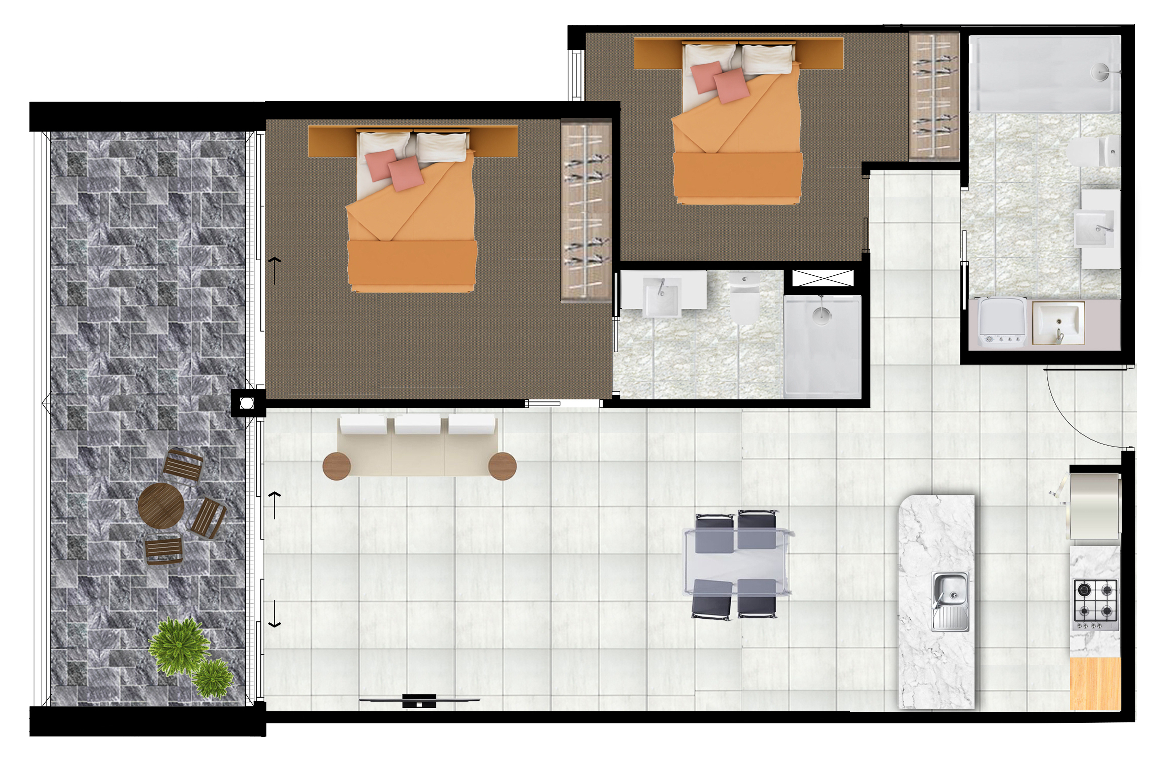 Two bedroom apartment